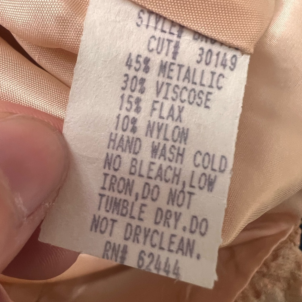 NWT Nicole Miller Metallic Strapless Vintage Style Dress 4 - Picture 10 of 11